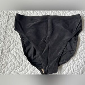 High-Waist Black Bikini Bottom - Classic Swimwear size 10/32
